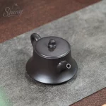 「远柱壶 · Far View Column」 — 230ml Handmade Yixing Purple Clay Teapot (Original Vermilion Clay · Reduction Fired · Engraved Calligraphy · Column Base Form) - Image 3