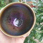 Jianzhan Color Change Tenmoku Teacup Yuteki Natural Glaze China Song Dynasty Craft Ceramic Tea Bowl intangible cultural heritage