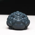 Chinese Yixing Purple Clay Tea Pet Lucky Golden Toad Tea Figurine Ornaments Tea Ceremony Decoration Handmade Sculpture Crafts