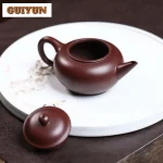 「紫泥映真 · Retro Xi Shi」 — 140ml Handmade Yixing Purple Clay Teapot | Classic Xi Shi Form with Raw Ore Purple Mud · Gongfu Tea Set Decoration - Image 3
