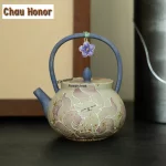 125ml Hand-drawn Nine-tailed Fox Lifting Handle Teapot Boutique Tea Infuser Pot Tea Soaking Kettle with Filter Tea Items Craft - Image 4