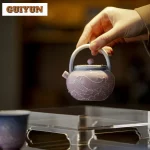 150ml Starry Sky Hand Painted Purple Whale Arita Porcelain Teapot Luxury Tea Infuser Pot Tea Soaking Kettle With Filter For Tea - Image 5