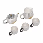 Gilt Ya Ju Tea set sterling silver 999 Japanese tea kettle Fair cup cup gift silver pot - Image 5