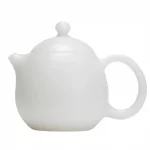 Mutton Fat Jade Covered Bowl Dehua White Porcelain Teapot Household Pottery Kungfu Tea Set Unglazed Ice Dragon Egg Pot Teaware - Image 5