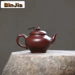 「朱影壶 · Ombre Ancienne」 — 190ml Handmade Yixing Purple Clay Teapot | Raw Ore Zhu Mud · Classic Gongfu Kettle with Strainer · Zisha Tea Set Ornament - Image 2