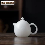 High-end Ice Jade Porcelain Teapot Luxury Tea Infuser Pot Household Tea Brewing Kettle with Ball Hole Tableware Supplies Craft