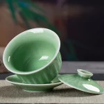 Kung Fu tea set cover bowl, Sancai ceramic tea bowl, teacup, single large ceremony cup, simple household use - Image 4