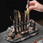 Tea Ceremony Six Gentlemen Set Kung Fu Teaware Supplies Complete Tea Holder Tea Knife Multifunction Teaware Tools Accessories