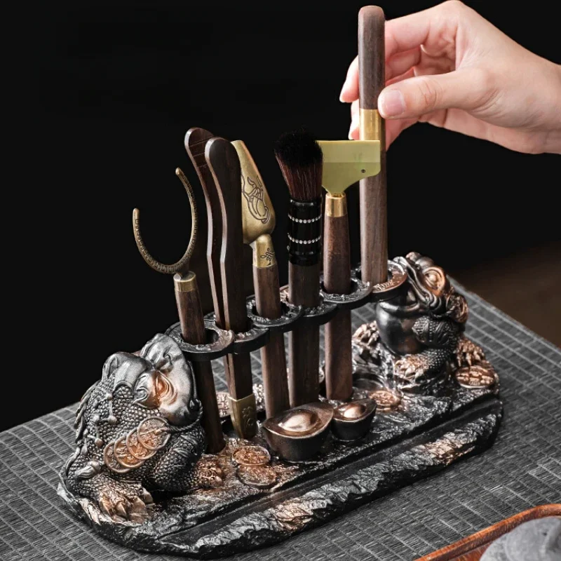 kf-Sa4b1845d446f44f19f7f1716b3aecf229 Tea Ceremony Six Gentlemen Set Kung Fu Teaware Supplies Complete Tea Holder Tea Knife Multifunction Teaware Tools Accessories - Image 1