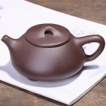 「美人石瓢 · Grace Ladle」 — 200ml Handmade Yixing Purple Clay Teapot | Beauty Stone Scoop Form with Raw Ore Purple Mud · Gongfu Home Tea Set Edition