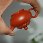 「掇只壶 · Mini Duo Zhi」 — <100ml Handmade Yixing Purple Clay Teapot (Zhu Mud · Miniature Duo Zhi Form · Folk Artist Work) - Image 2