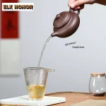 「古韵壶 · Classic Echo」 — 190ml Handmade Yixing Purple Clay Teapot (Antique-Style Form · Raw Ore Zisha Clay · Small Capacity Gongfu Pot) - Image 2