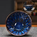 Master Cup Single Cup Wholesale Ceramic Tasting Cup Jian Zhan Tea Cup Dou Li Zhan Cup Tea Bowl Live Wholesale Golden Lotus Flowe