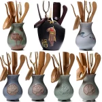 Kung Fu Tea Set Accessories Tea Ceremony Six Gentlemen Set Solid Wood Tea Spoon Bamboo Shovel - Image 2