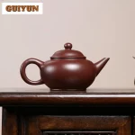 「紫泥映真 · Retro Xi Shi」 — 140ml Handmade Yixing Purple Clay Teapot | Classic Xi Shi Form with Raw Ore Purple Mud · Gongfu Tea Set Decoration - Image 6