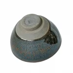 Luxury Large Jian Zhan Tea Cup Set - Elegant Ceramic Tea Utensils with Ink Feather Floral Design - Perfect Single Master Cup - Image 4