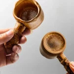 New Natural Bamboo Tea Strainer Mesh Chinese Style Infuser Filter Infusor Tea Tools Sieve Drinkware Accessories