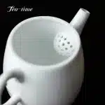「桃影壶 · Spring Whisper」 — 130ml Pure Hand-Painted Peach Blossom Teapot (Modern Chinese Style · Porcelain Clay Body · Built-in Chhai Filter · Handmade for Puer & Gongfu Brewing) - Image 5