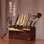 Black Sandalwood Six Gentlemen Set Brass New Kung Fu Tea Set Tea Ceremony Accessories Complete High end 9-piece Set