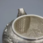 「龙凤银壶 · Imperial Harmony」 — 248g Sterling Silver Teapot (Hand-Chiseled Dragon & Phoenix Motif · Boutique Chinese Style · Certificate Included) - Image 4