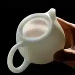 Mutton Fat Jade Covered Bowl Dehua White Porcelain Teapot Household Pottery Kungfu Tea Set Unglazed Ice Dragon Egg Pot Teaware