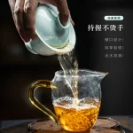 Carved Gaiwan Tea Making Hover Bowl Single Kung Fu High-End Set Not Hot Egg-Shell Porcelain Jingdezhen