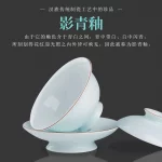 Porcelain Kiln Fire Handmade Jingdezhen High-End Ceramics Bluish White Cover Teacup Single Non-Scald Gift Box - Image 2