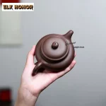 「古韵壶 · Classic Echo」 — 190ml Handmade Yixing Purple Clay Teapot (Antique-Style Form · Raw Ore Zisha Clay · Small Capacity Gongfu Pot) - Image 5