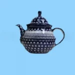 「青影钮纹壶 · Indigo Crest」 — 350ml Blue-and-White Porcelain Teapot (Antique-Inspired Form · Button Motif · Customizable Ceramic Coffee & Tea Vessel) - Image 2