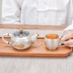 Gilt Ya Ju Tea set sterling silver 999 Japanese tea kettle Fair cup cup gift silver pot - Image 3