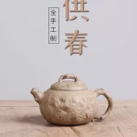 「德源茶壶 · Deyuancha」 — 1100ml Pure Handmade Yixing Zisha Teapot (Raw Ore Green Ash Section · Retro Chinese Style · Fully Supplied by Zha)