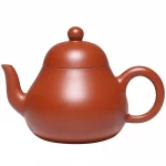 「小梨壶 · Emberdrop」 — 90ml Handmade Yixing Purple Clay Teapot (Raw Ore Zhu Ni · Pear-Shaped Form · One-Person Gongfu Pot)
