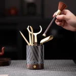 Six Gentlemen Set Home Tea Ceremony Accessories Tea Set Tea Spoon Clip Needle Washing Pen Towel - Image 3
