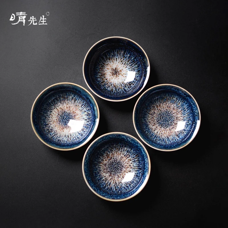 kf-Sef723888b4e4434a917b898e24c4cebas Kiln Transmutation Ceramic Jingdezhen Temmoku Glaze Jianzhan Kung Fu Small Tea Cup Tea Bowl Tea Tasting Cup Master Cup Single Cu - Image 1