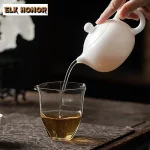High-end Ice Jade Porcelain Teapot Luxury Tea Infuser Pot Household Tea Brewing Kettle with Ball Hole Tableware Supplies Craft - Image 2