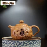 290Ml Retro Yixing Purple Clay Teapots Handmade Enlightenment Pot Raw Ore Downhill Mud Tea Maker Kettle With Filter Zisha Teaset