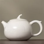 「文旦壶 · Pomelo Bloom」 — 170ml Japanese-Style Ceramic Teapot (Built-in Strainer · Plant-Inspired Form · Decorative Gongfu Infuser Pot) - Image 6