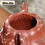 400ml Ancient Yixing Purple Clay Teapots Handmade Pumpkin Pot Raw Ore Purple Red Mud Kettle With Infuser Zisha Tea Set Tea Items - Image 6