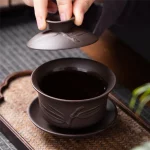 Tea Set Clay Teapot Covered Bowl Teacup Large Covered Bowl Household Tea Bowl Tea Brewing Accessories - Image 4