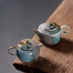 「焰青壶 · Emberveil」 — Japanese-Style Single Teapot (Firewood-Fired · Soda Glaze · Kiln-Changed Ceramic · Gongfu Brewing Vessel) - Image 2