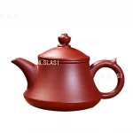 「柱础壶 · Column Base」 — 210ml Handmade Yixing Purple Clay Teapot (Raw Ore Da Hong Pao Clay · Douli Lid · 10-Hole Filter · Classical Chinese Form) - Image 5