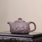「隐泉壶 · Hidden Spring」 — 1000ml Semi-Handmade Yixing Purple Clay Teapot (Huanglongshan Original Mine · Gzhi Style · Textured Gongfu Pot)