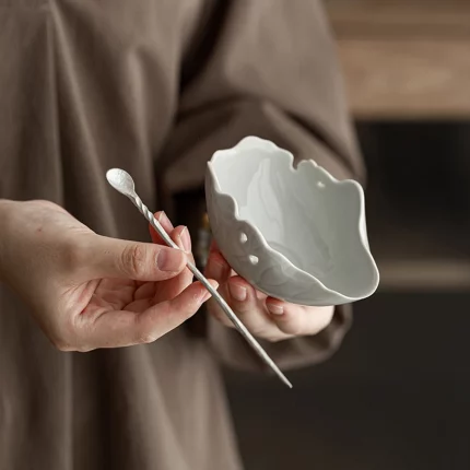 Ceramics Tea Scoops Tea Spoon Handcrafted Old Style KongFu Tea Scoops Tea Spoon For Home Teahouse Office