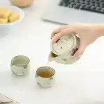 「汝影快泡壶 · Mistgrip」 — 150ml Ru Kiln Ceramic Hand-Grab Teapot (Fast-Brewing Gongfu Pot · Paired with Hydrangea Cup · Home & Party Use) - Image 4