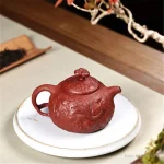 「藏龙壶 · Hidden Dragon Flame」 — 220cc Handmade Yixing Purple Clay Teapot (Dragon Relief · Original Mine Dahongpao Clay · Gongfu Brewing Pot) - Image 2
